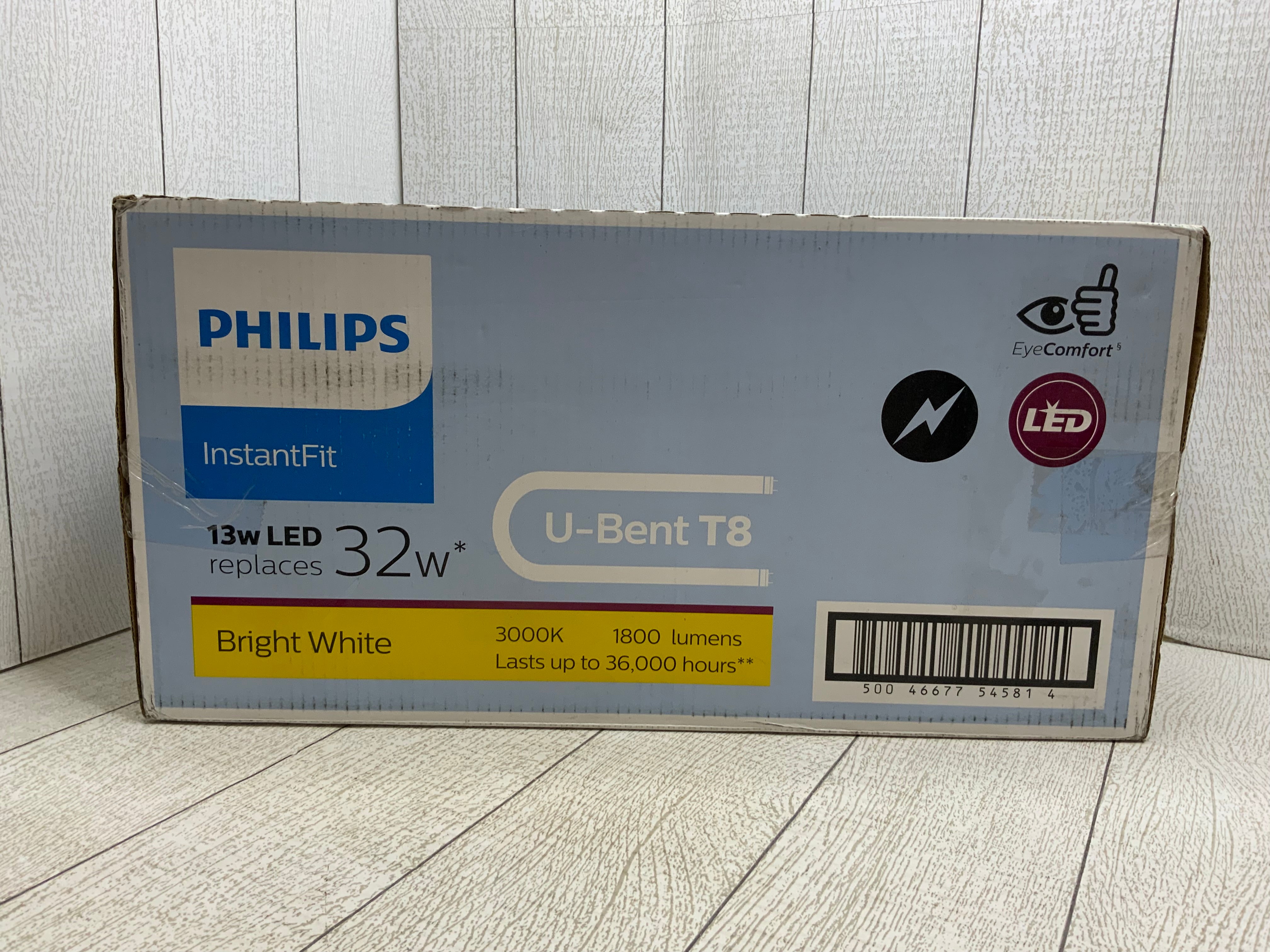 PHILIPS 32W Equiv Linear Fluorescent T8 U-Bend InstantFit LED TUBE (3000K,10pk) (8044587122926)